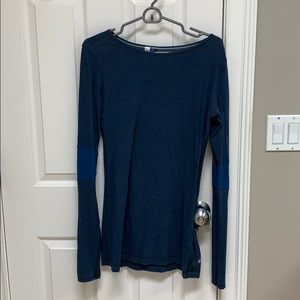 Lululemon long sleeves blue and grey striped tee
